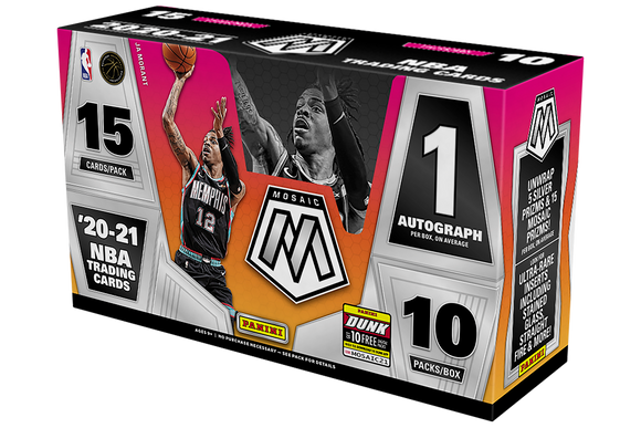 2020-21 Panini Mosaic NBA Hobby Box (release 12/3/2021)